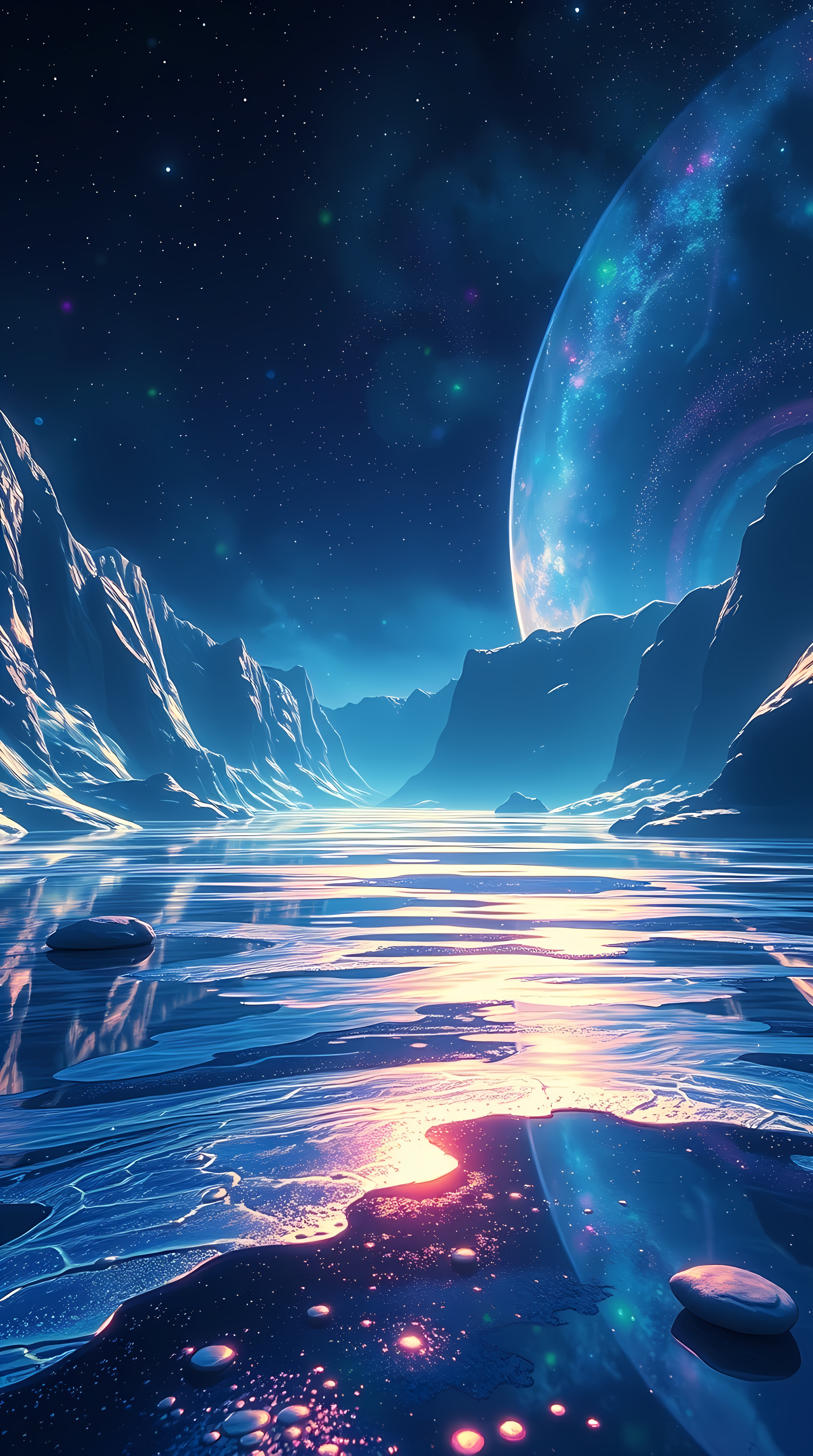 Futuristic Anime Nature Mobile Wallpaper