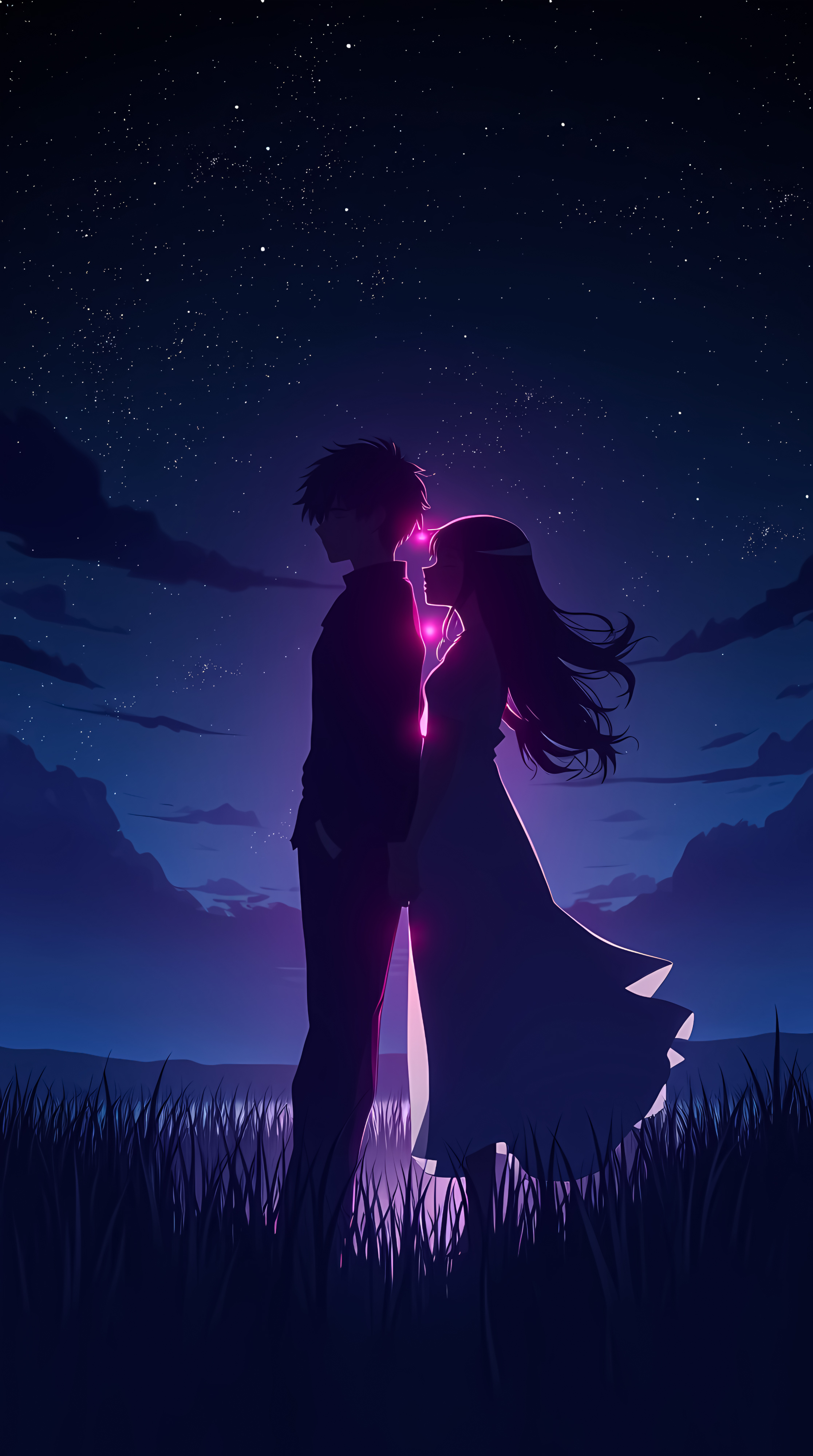 Romantic Couple Anime Wallpaper For Mobile Phones
