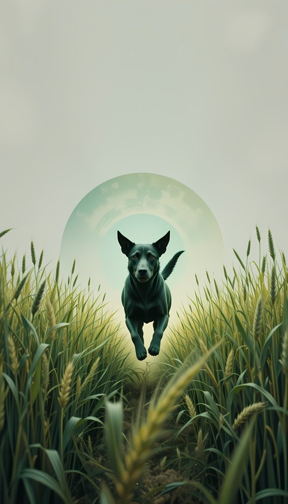 black-dog-running-wheat-field-4k-anime-wallpaper